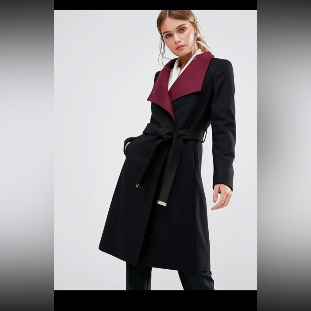 Ted baker wrap coat size 4 - Picture 5 of 13